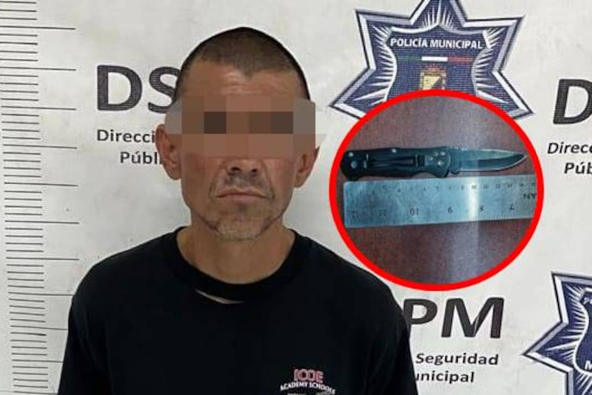 Detienen a sujeto armado tras sorprenderlo orinando en la vía pública