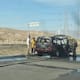 Incendio consume carro sobre la carretera a Tijuana
