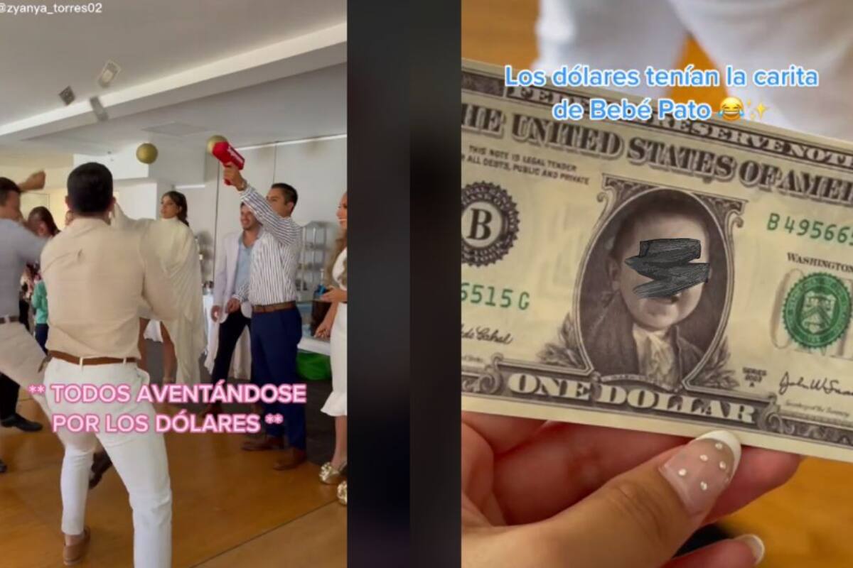 TikTok: Pensaron que el padre lanzaba dólares en bautizo y eran billetes con la cara de su hijo