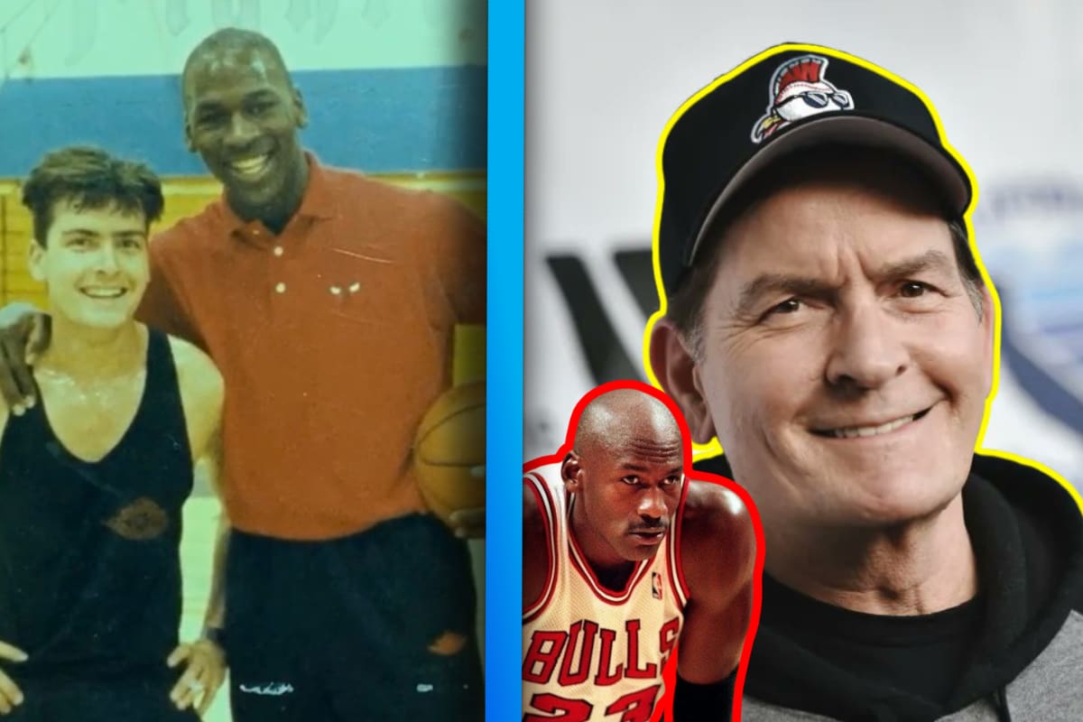 La vez que Charlie Sheen y su padre vencieron a Michael Jordan en un partido de básquetbol