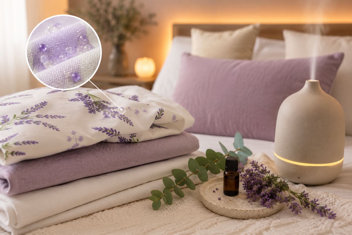 Aromaterapia pasiva en textiles: cómo la ropa de cama y las prendas pueden liberar aromas relajantes