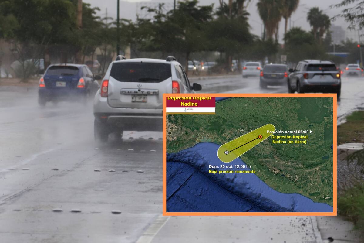 Depresión Tropical Nadine y Frente Frío 5 causarán más lluvias y fuertes vientos en varios estados del País