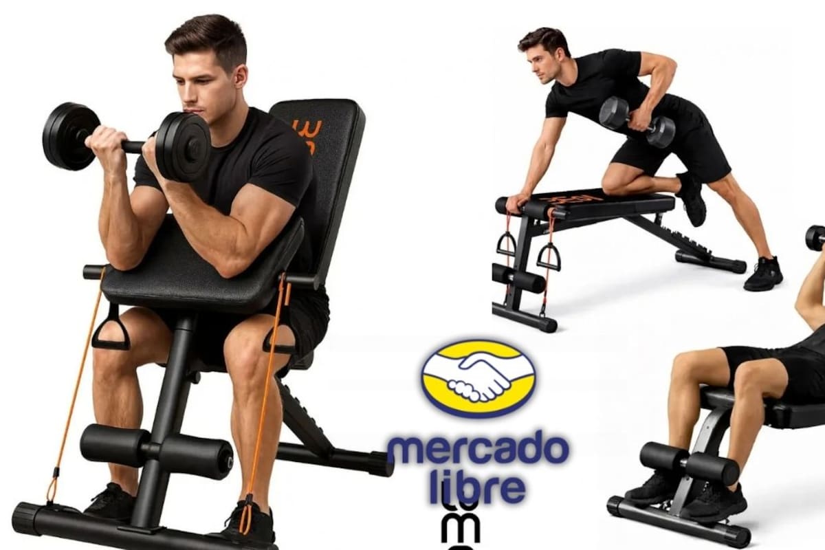 Mercado Libre rebaja banco multiposiciones Lumo que soporta 250 kilos a 1,190 pesos