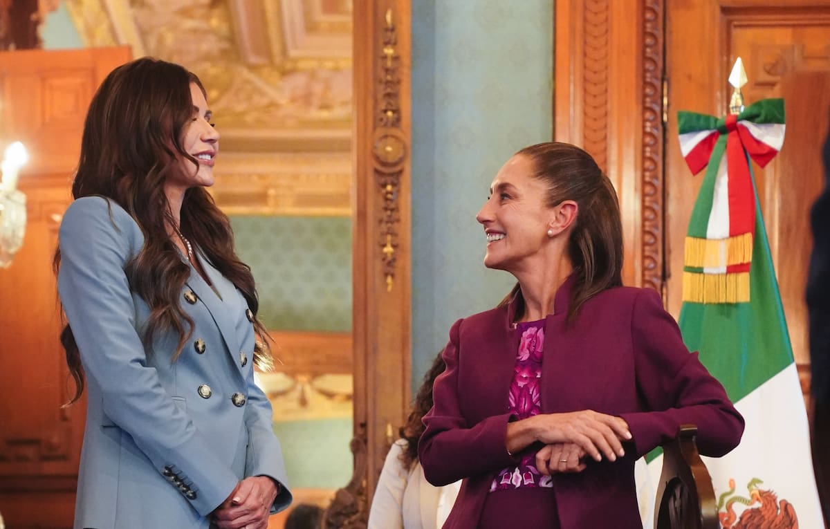 Kristi Noem sostuvo una reunión con la presidenta Claudia Sheinbaum Pardo. | Crédito: Presidencia