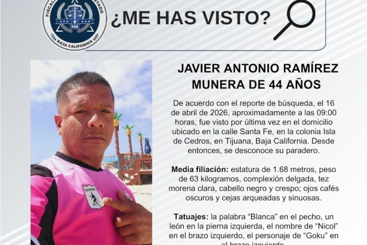 Se busca a Javier Antonio Ramírez Munera de 44 años