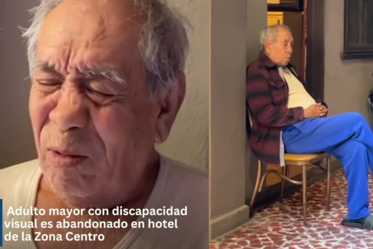 IMPACTANTE: abandonan en un hotel a adulto mayor de 75 años con discapacidad visual