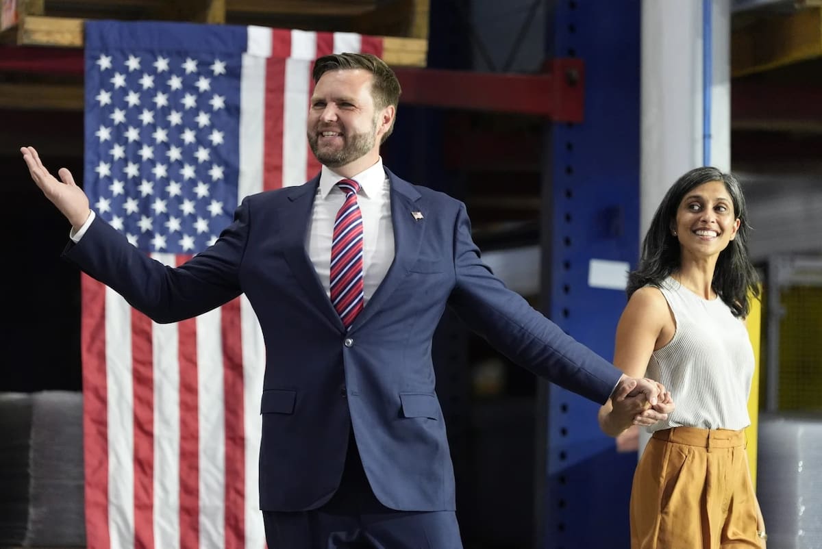 JD Vance y Usha Vance. | Crédito: AP