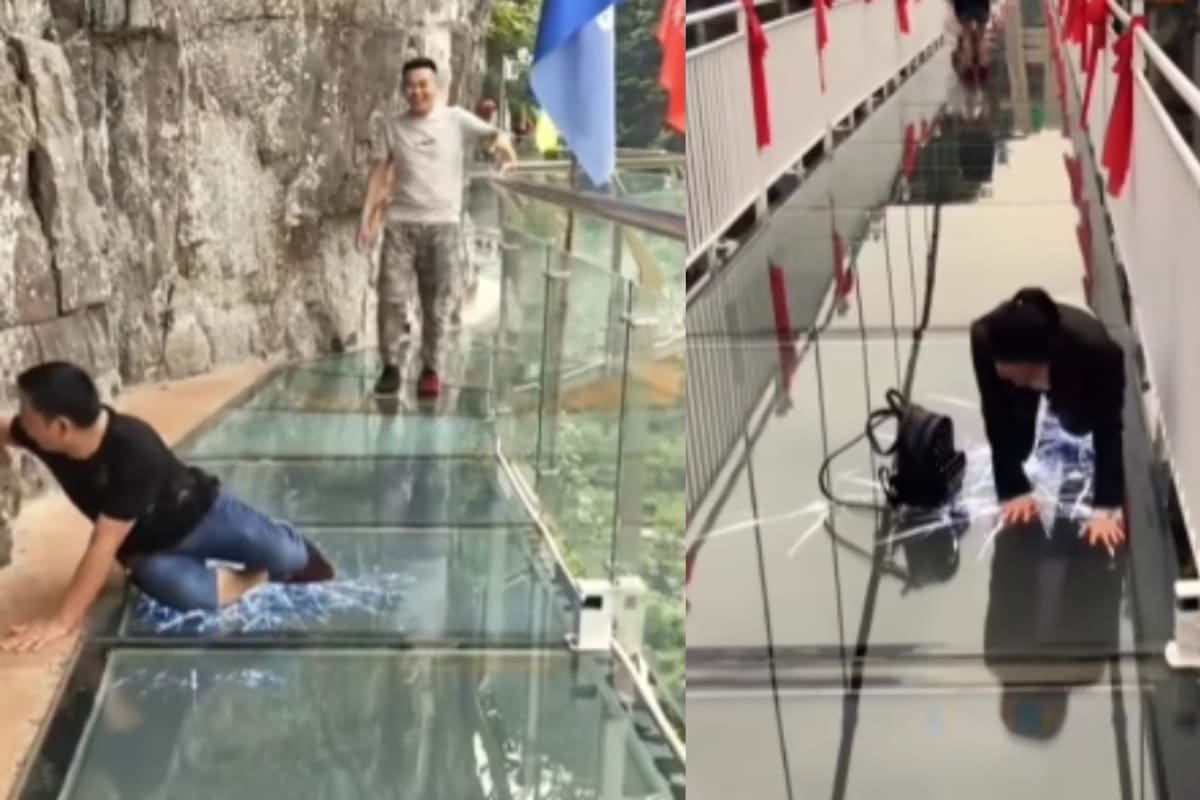 “Piensan que el puente está a punto de romperse”: puente interactivo de cristal en China causa pavor entre los ciudadanos