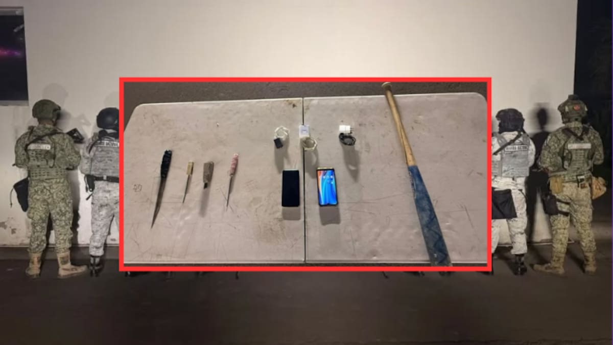 Teléfonos ocultos, puntas y hasta un bate: hallazgo inquietante en revisión del penal de Aguaruto en Culiacán