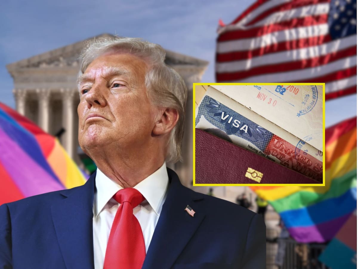 Donald Trump pidió al Supremo mantener el género asignado al nacer en pasaportes y eliminar la opción “X”, una medida que afecta a personas trans y no binarias en Estados Unidos. | Crédito: AP/Canva