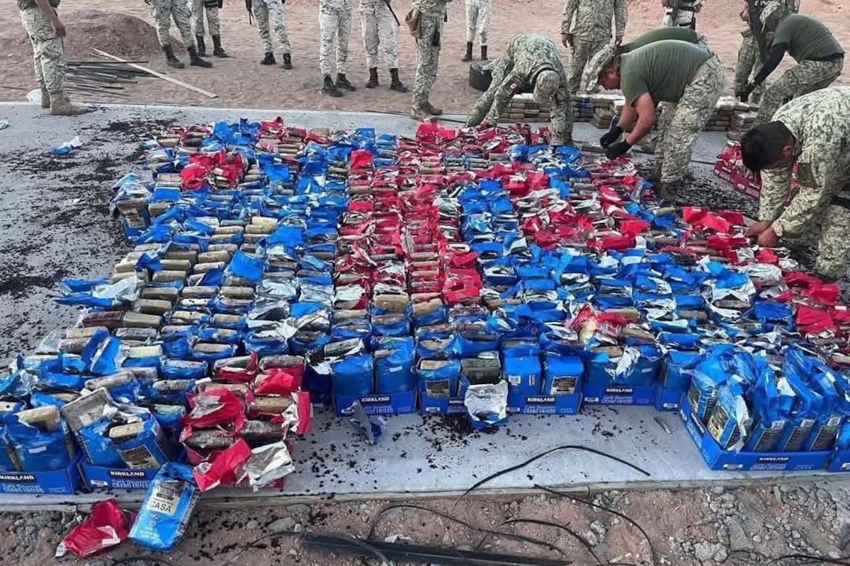 Aseguran droga valuada en 162 millones de pesos