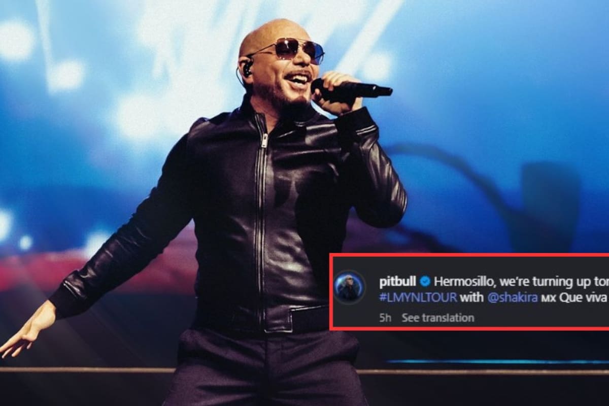 Pitbull confirma su presentación en Hermosillo previo al concierto de Shakira