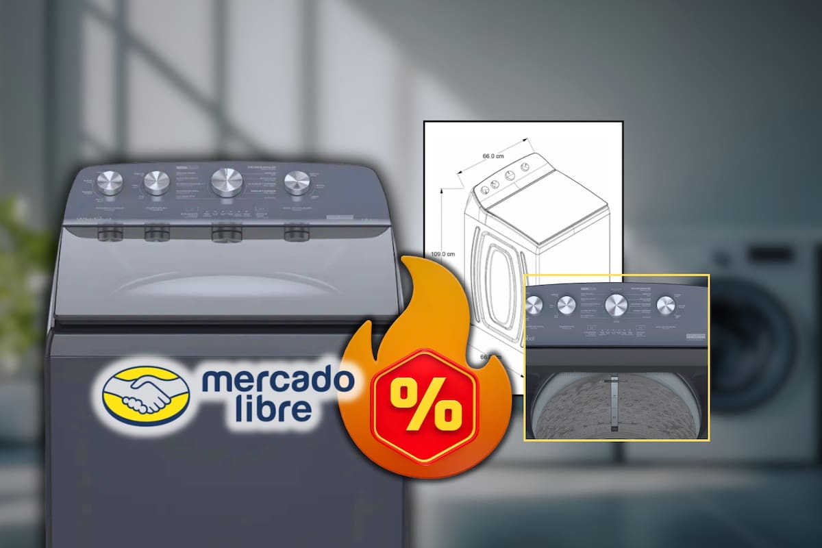 Mercado Libre remata Lavadora automática Whirlpool Xpert System de 18 kg, con eficiencia, capacidad y ahorro en un solo equipo | Cuenta con MSI