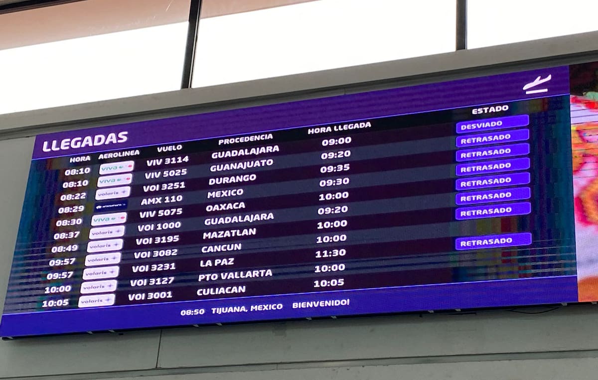 Decenas de vuelos sufrieron modificaciones en su salida y llegada.
