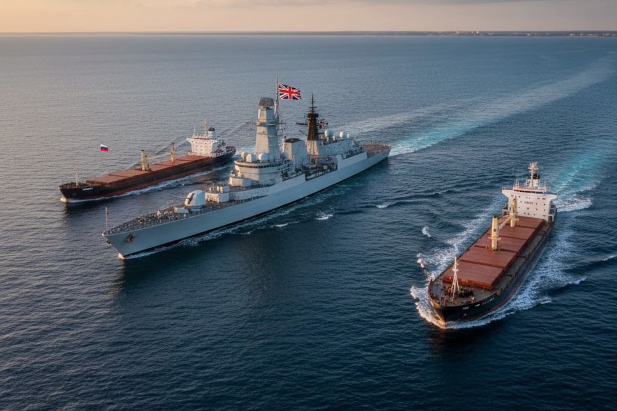 Reino Unido intercepta dos buques rusos en el canal de la Mancha en una operación de la OTAN contra la “flota fantasma”, barcos usados para transportar crudo sin control y evadir sanciones