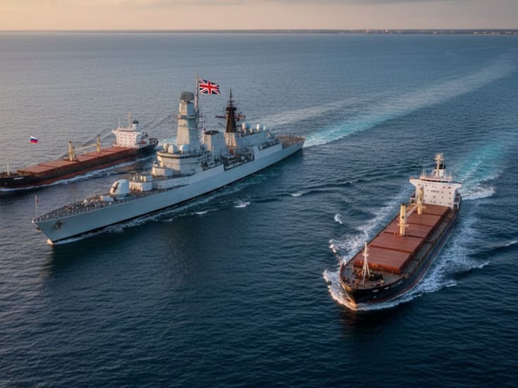 Reino Unido intercepta dos buques rusos en el canal de la Mancha en una operación de la OTAN contra la “flota fantasma”, barcos usados para transportar crudo sin control y evadir sanciones