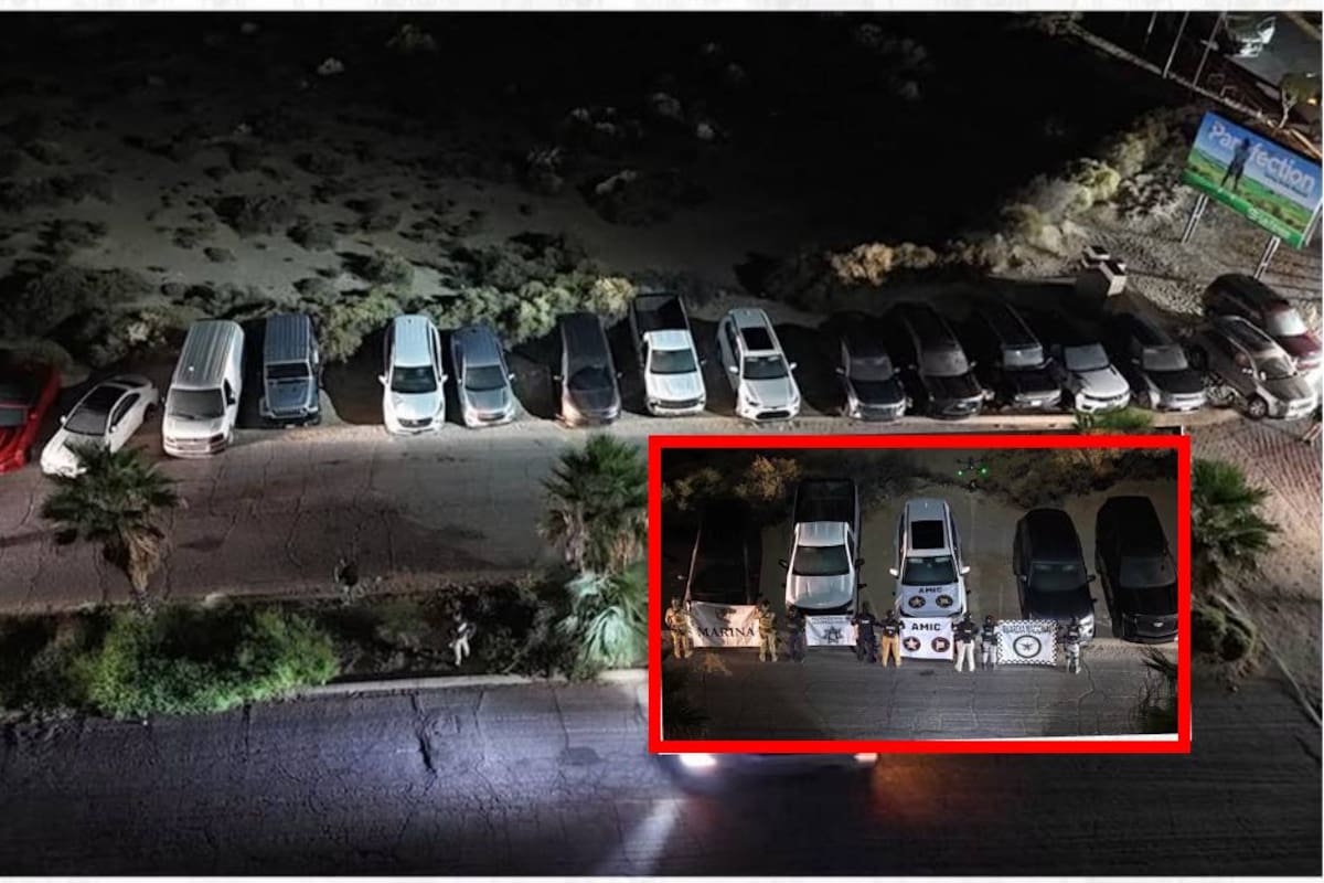 Aseguran 18 vehículos en complejo de lujo en Puerto Peñasco; 17 fueron robados en EU