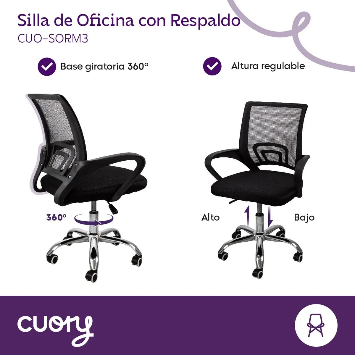 Silla de oficina ergonómica Cuory | Mercado Libre