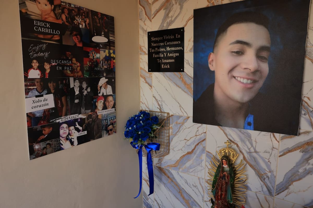 Inauguran capilla de Erick Carrillo en el lugar donde fue encontrado