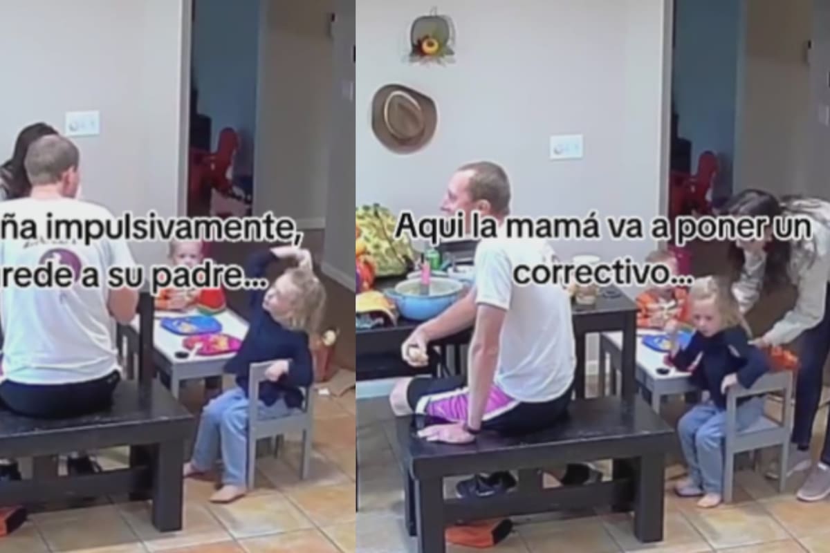 “¿Estás de acuerdo con este método?”: Niña golpea a su padre, y su madre la aísla para corregirla, pero abre debate en redes