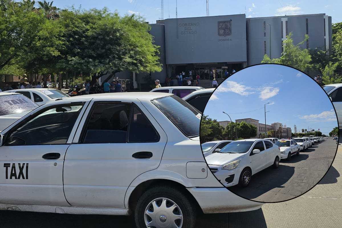 Se manifiestan taxistas “quinceros” en Cajeme