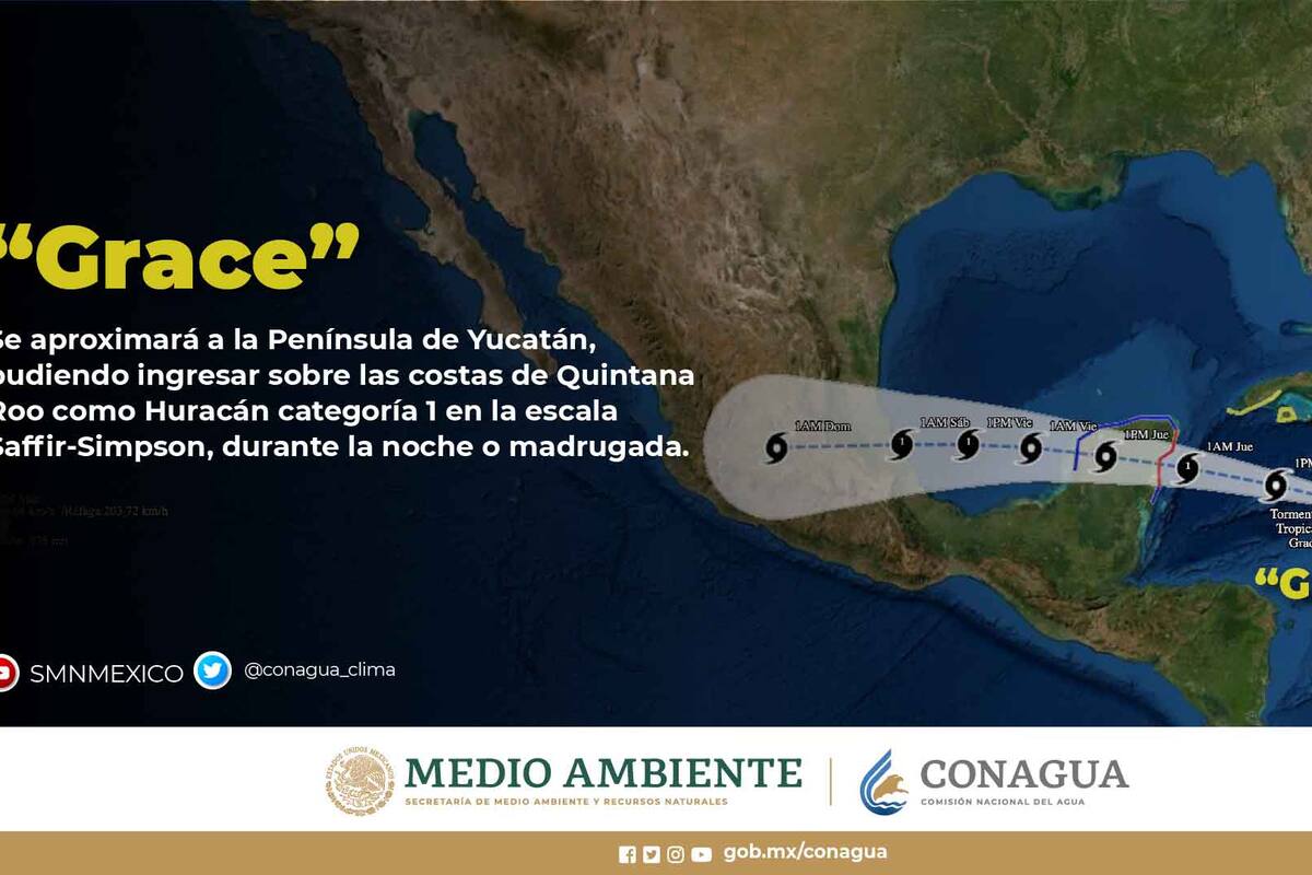 Huracán Grace: Pronostican toque tierra en las inmediaciones de Tulum, Quintana Roo
