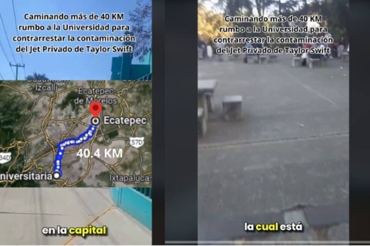 Joven camina 40 km para contrarrestar la contaminación de Taylor Swift
