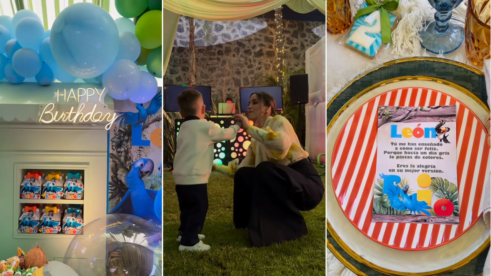 Así celebraron Carlos Rivera y Cynthia Rodríguez la lujosa fiesta de cumpleaños de su hijo León.
