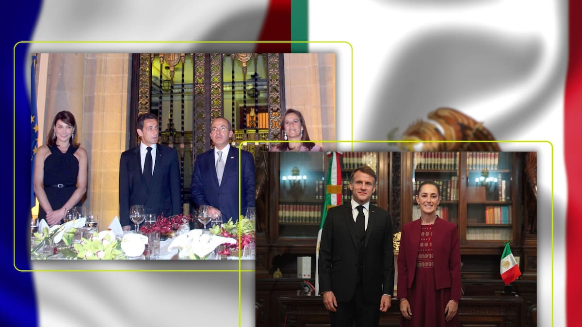 Emmanuel Macron visita a Claudia Sheinbaum luego de que otros seis presidentes marcaran visitas oficiales entre México y Francia, aunque ahora se vive un clima distinto a cuando Sarkozy visitó a Felipe Calderón en 2009
