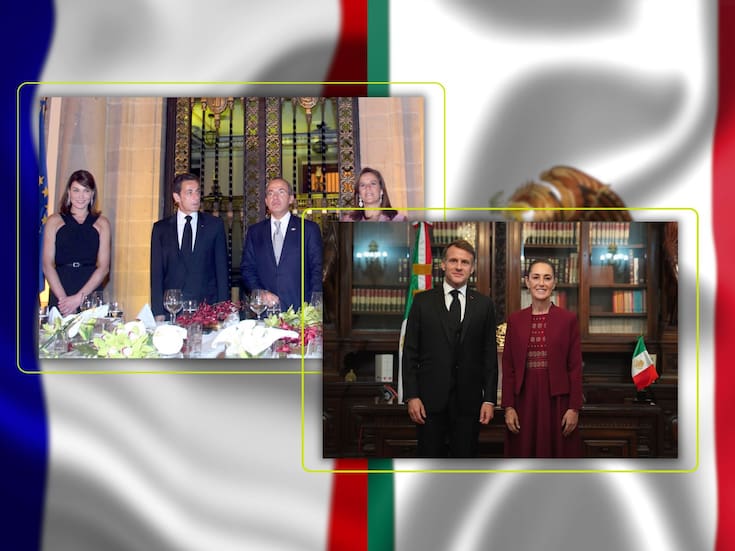 Emmanuel Macron visita a Claudia Sheinbaum luego de que otros seis presidentes marcaran visitas oficiales entre México y Francia, aunque ahora se vive un clima distinto a cuando Sarkozy visitó a Felipe Calderón en 2009