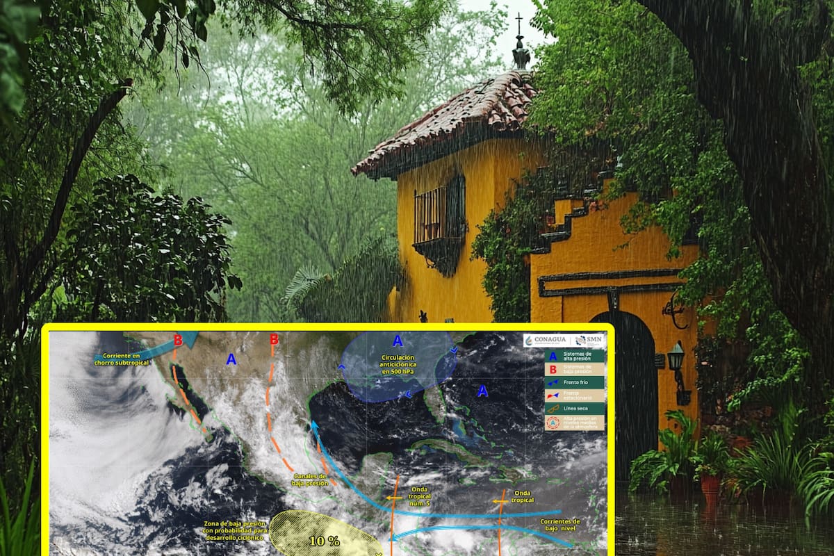 Servicio Meteorológico Nacional alerta sobre vaguada monzónica y posible desarrollo de ciclón