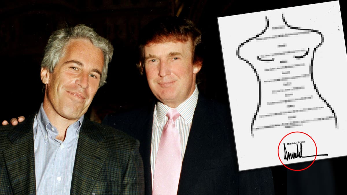 Carta de feliz cumpleaños que Trump envió a Epstein cuando cumplió 50 es revelada en el Congreso. FOTO: Especial