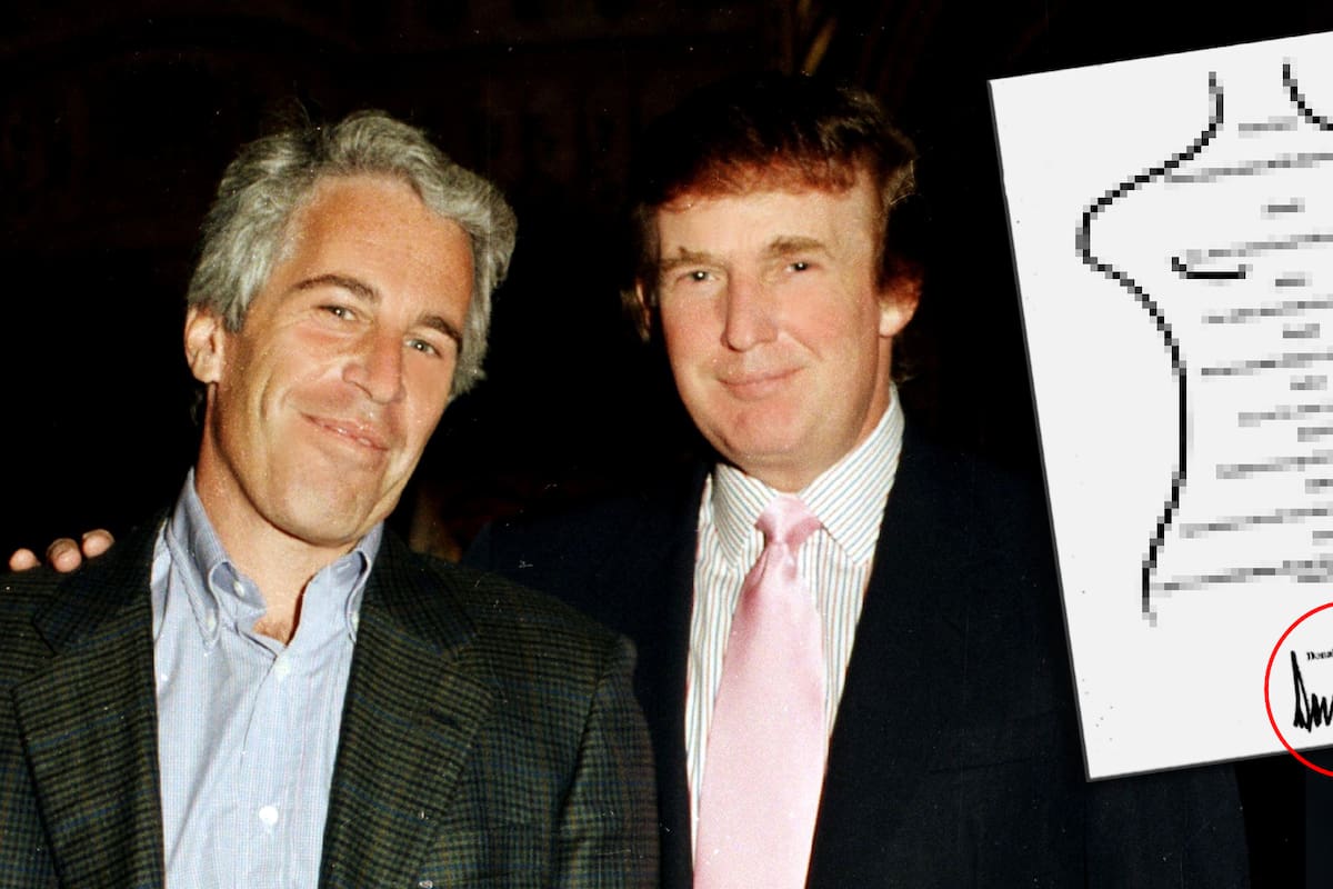 Esto dice la nota de Feliz Cumpleaños que Trump envió a Epstein cuando cumplió 50, con todo y dibujo de una mujer desnuda