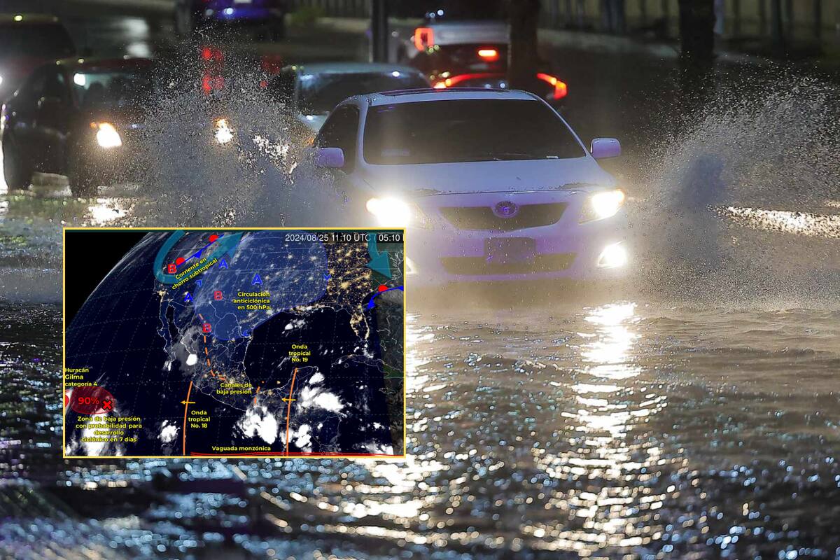Clima hoy 25 de agosto: Caerán fuertes lluvias en estos estados
