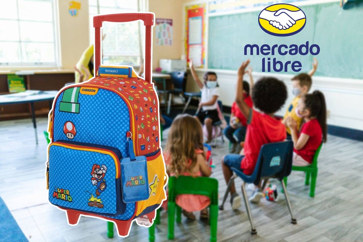 Mercado Libre tiene en oferta por tiempo limitado mochila con ruedas de Mario Bros para preescolar, a solo 625 pesos