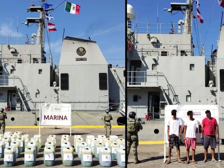 Marina detiene a tres personas por transporte ilegal de combustible en costas de Michoacán