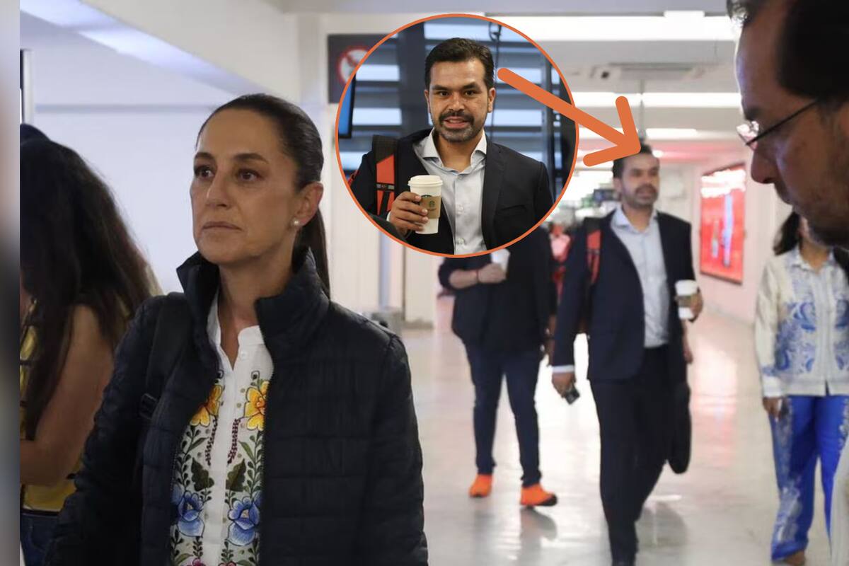 Coinciden Sheinbaum y Máynez en el AICM entre café y sonrisas