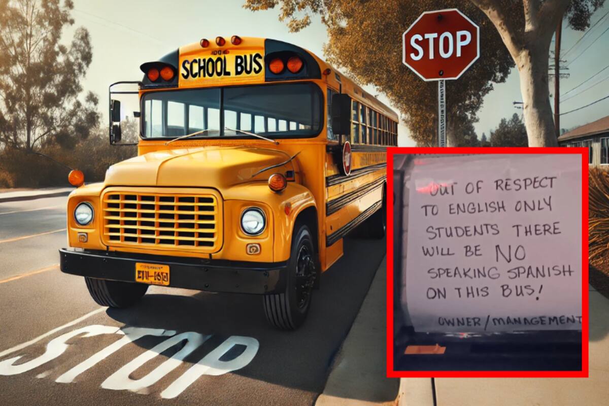 Conductor de autobús escolar en Estados Unidos prohíbe hablar español y desata una ola de indignación, terminan suspendiéndolo