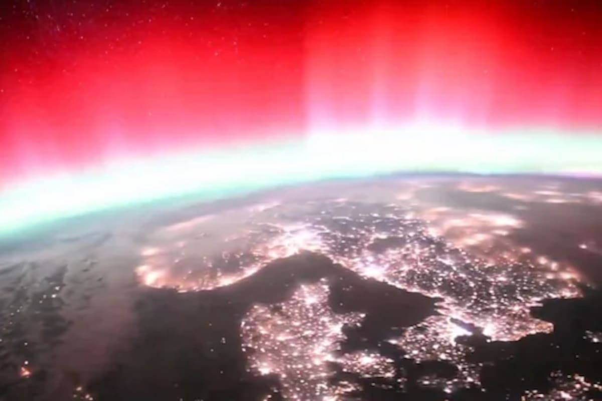 Astronauta japonés captó fotografía de las auroras boreales vistas desde el espacio