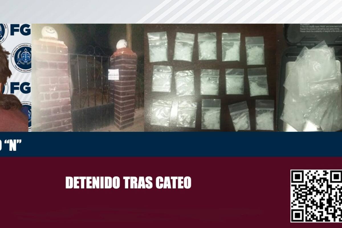 Arrestan a hombre tras cateo por drogas en la Santa Cecilia
