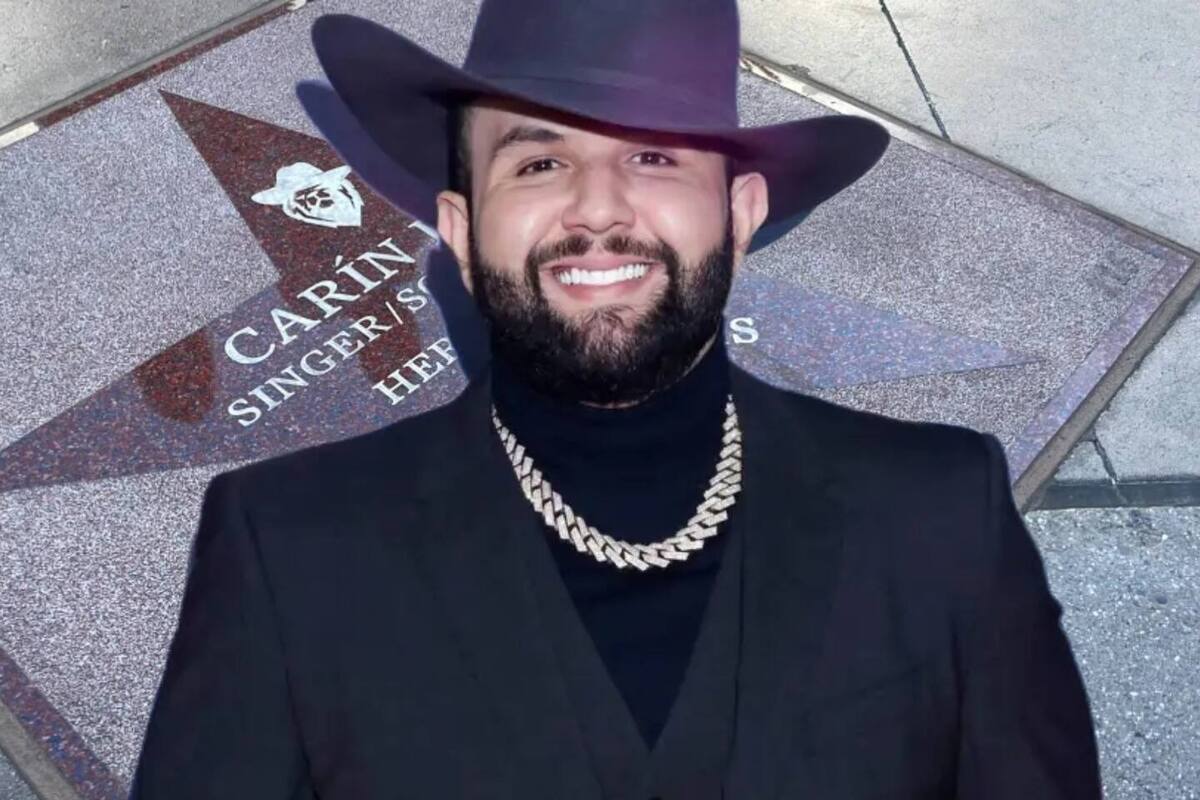 El sonorense Carín León ya tiene su estrella en el Paseo de la Fama de Las Vegas y reluce Hermosillo en ella.