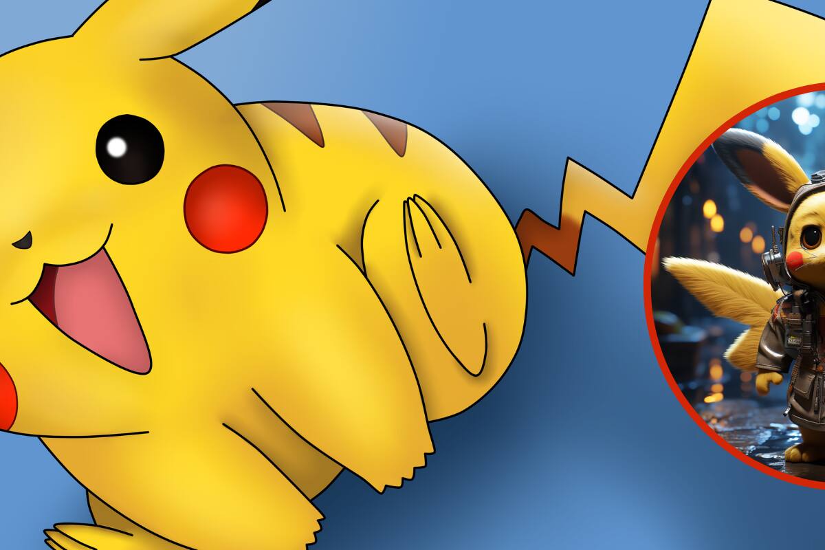 La IA imagina a Pikachu en estilo hacker cyberpunk