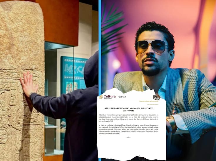 INAH “regaña” a Bad Bunny por tocar pieza en Museo Nacional de Antropología en CDMX