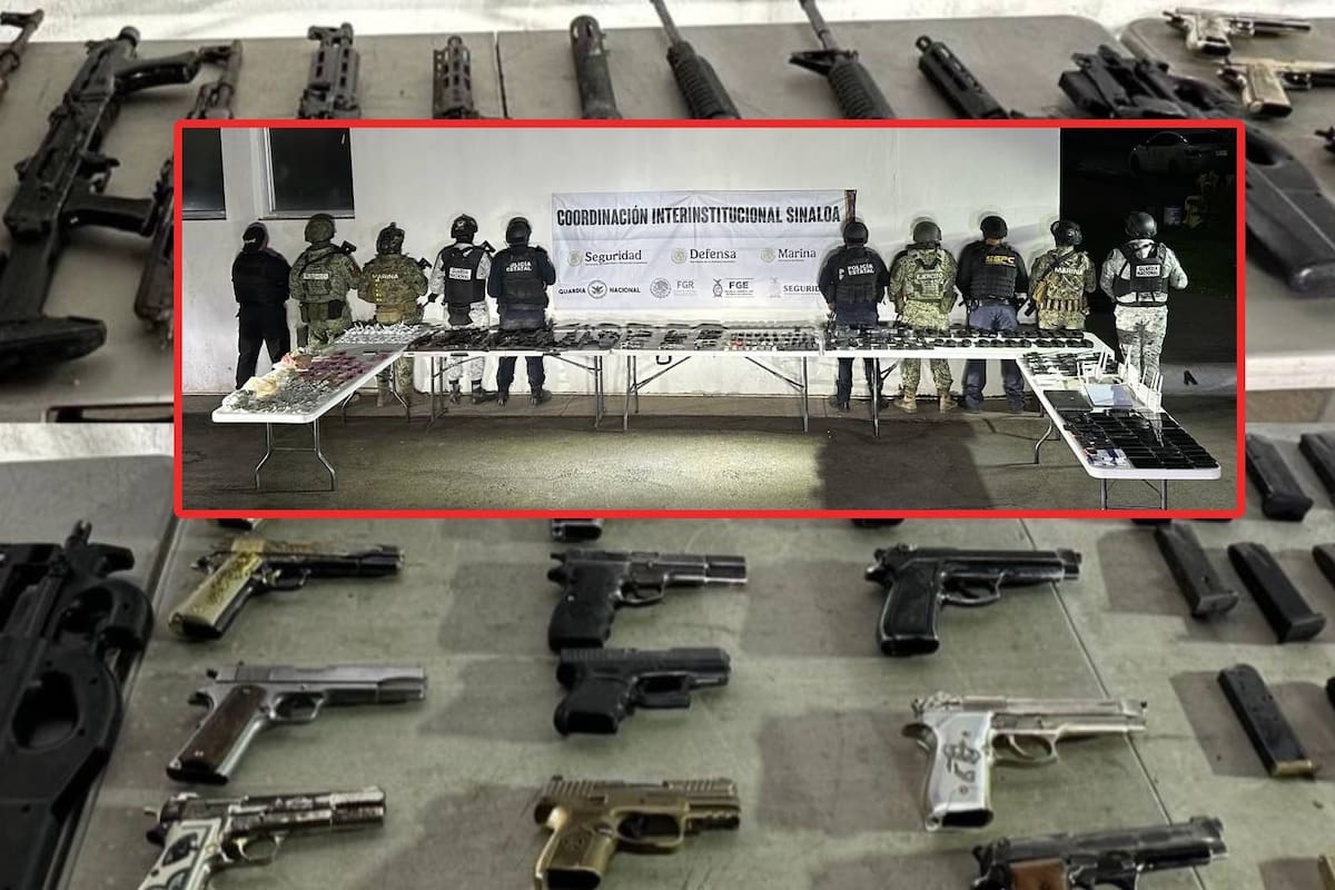 Esta es la lista del armamento que se encontró dentro del Centro Penitenciario en Culiacán, tras riña entre internos