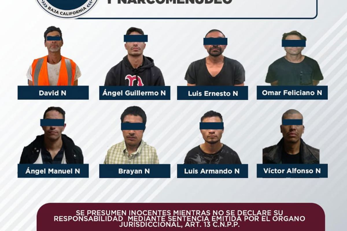 FGE aprehende a ocho con órdenes de aprehensión en Tijuana