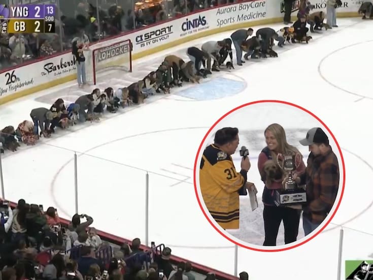 Más de 30 perros salchicha participaron en una peculiar carrera sobre hielo organizada para recaudar fondos contra el abandono animal y el evento se vuelve viral (VIDEO)