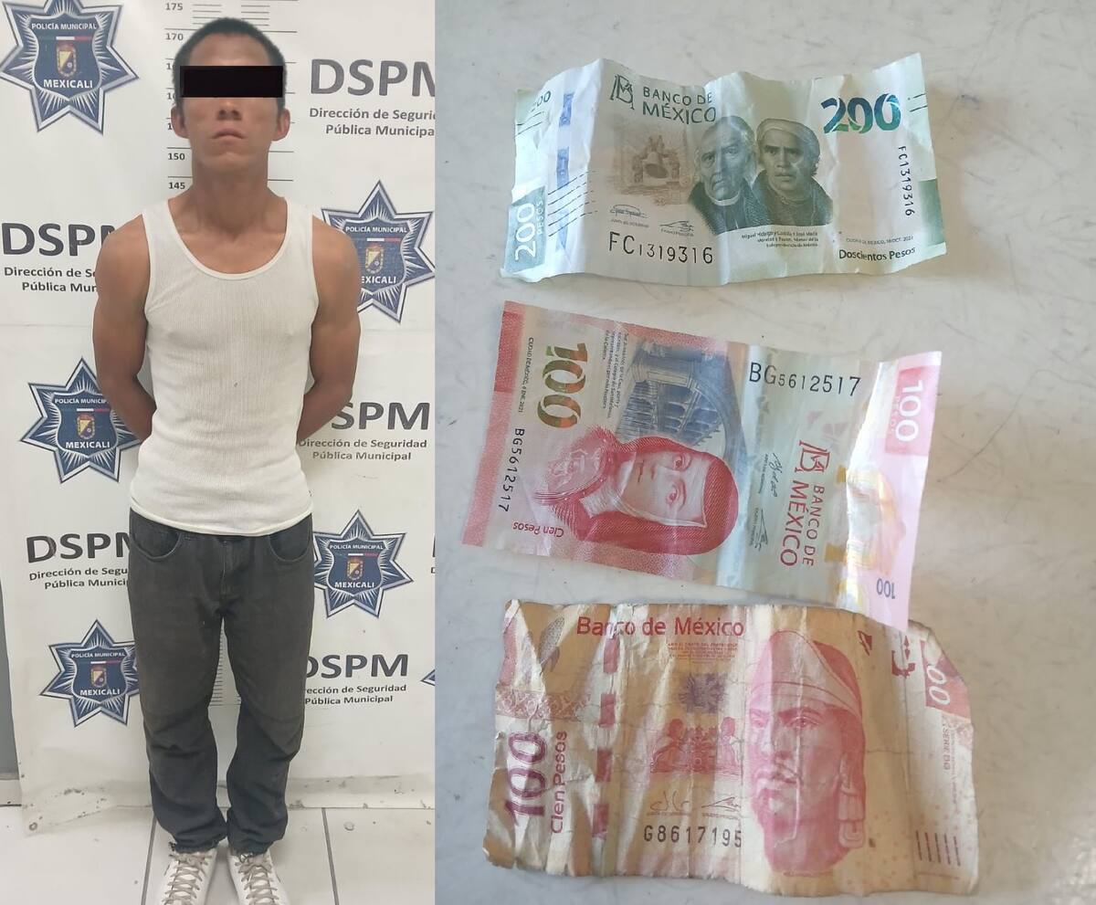 El detenido fue entregado a la Fiscalía General del Estado (FGE) para enfrentar cargos por robo con violencia a comercio. Foto: Cortesía