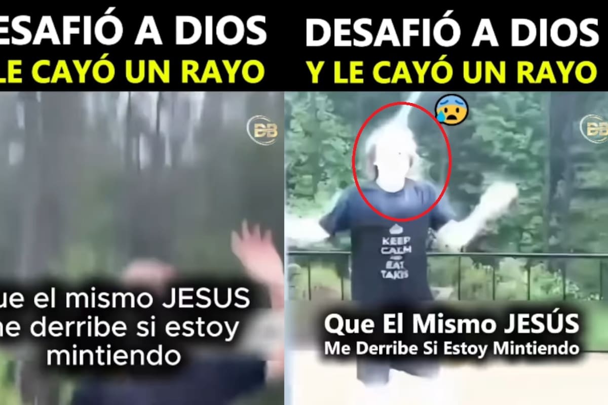 “Que Jesús me derribe si miento”: Joven se queja en público y un rayo lo golpea