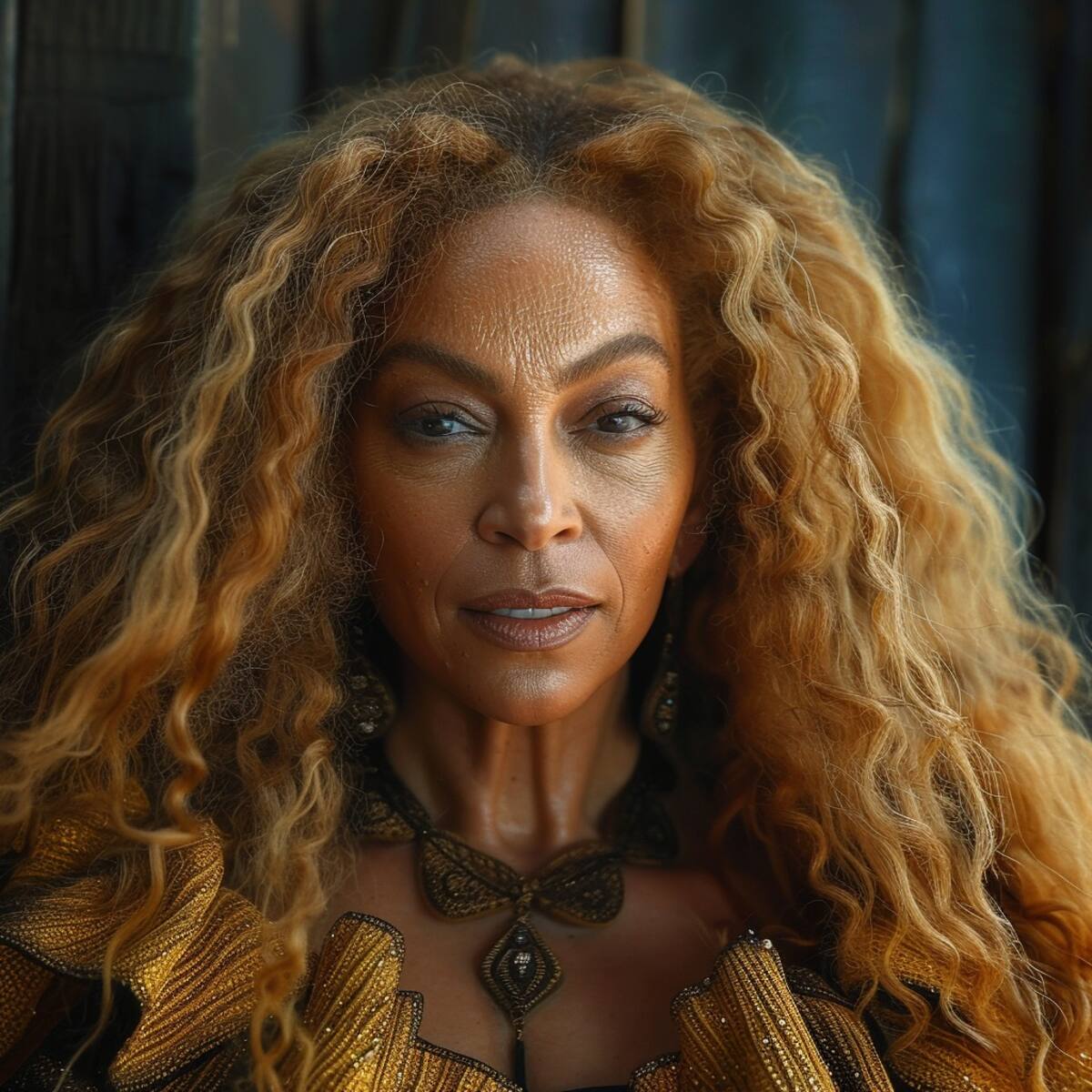 Explorando la tercera edad de Beyoncé: La IA de Midjourney la retrata con elegancia, mostrando tanto el paso del tiempo como su cuidado personal.