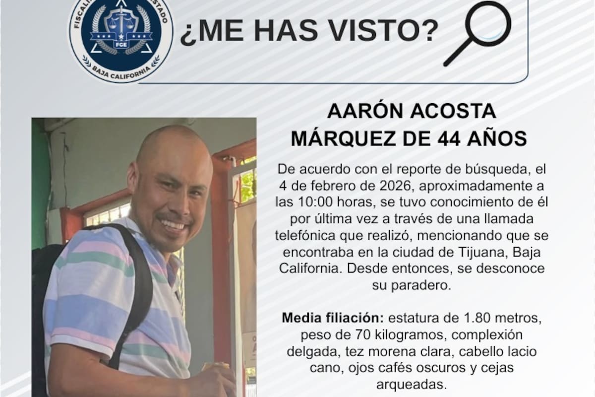 Se busca a Aarón Acosta Márquez de 44 años
